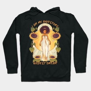 Black Girl Queen Sunflower Dream Hoodie